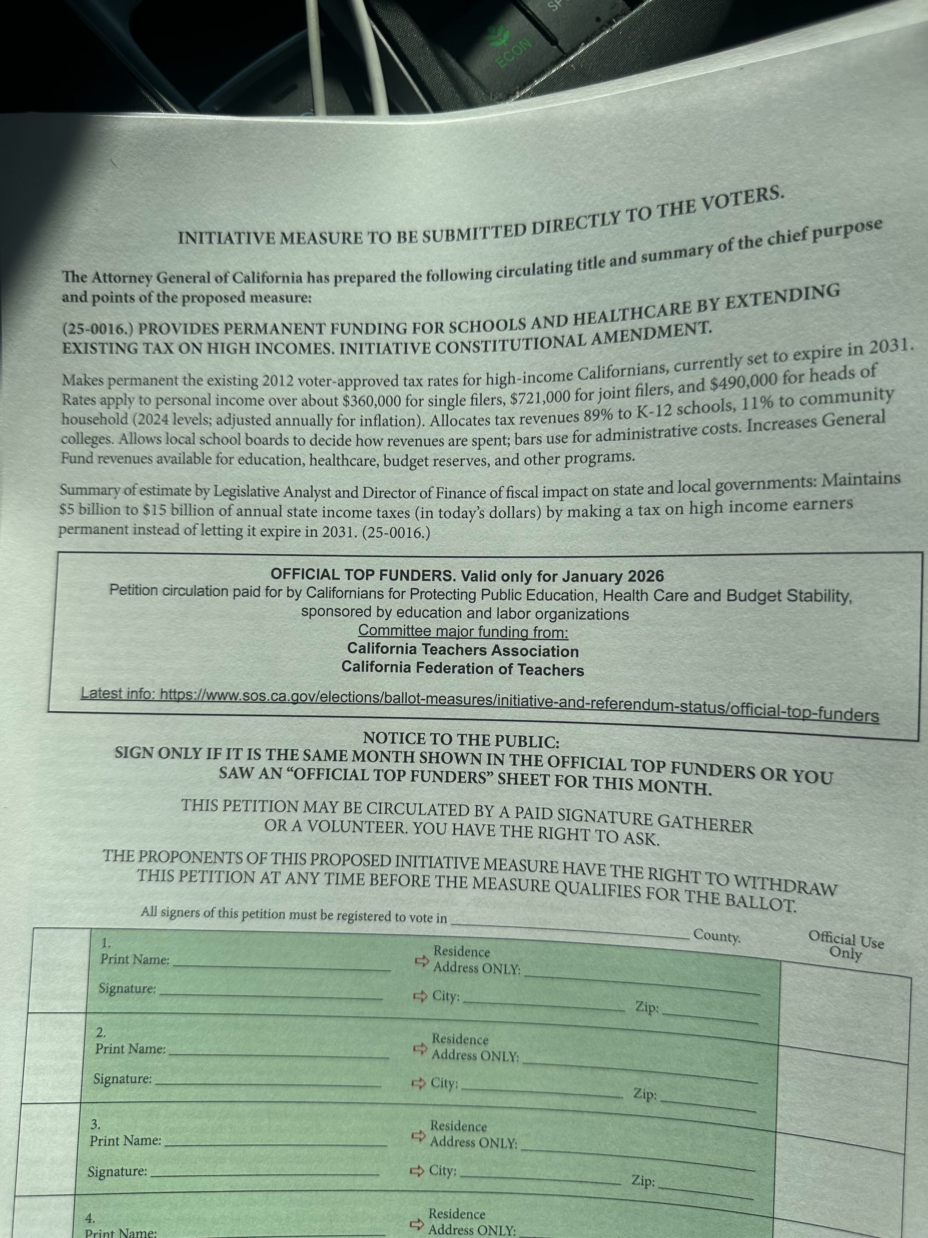 Petition 25-0016 document